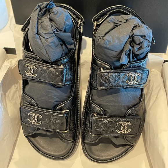 Brand new Chanel dad sandals in size 37.5. - Picture 1 of 9